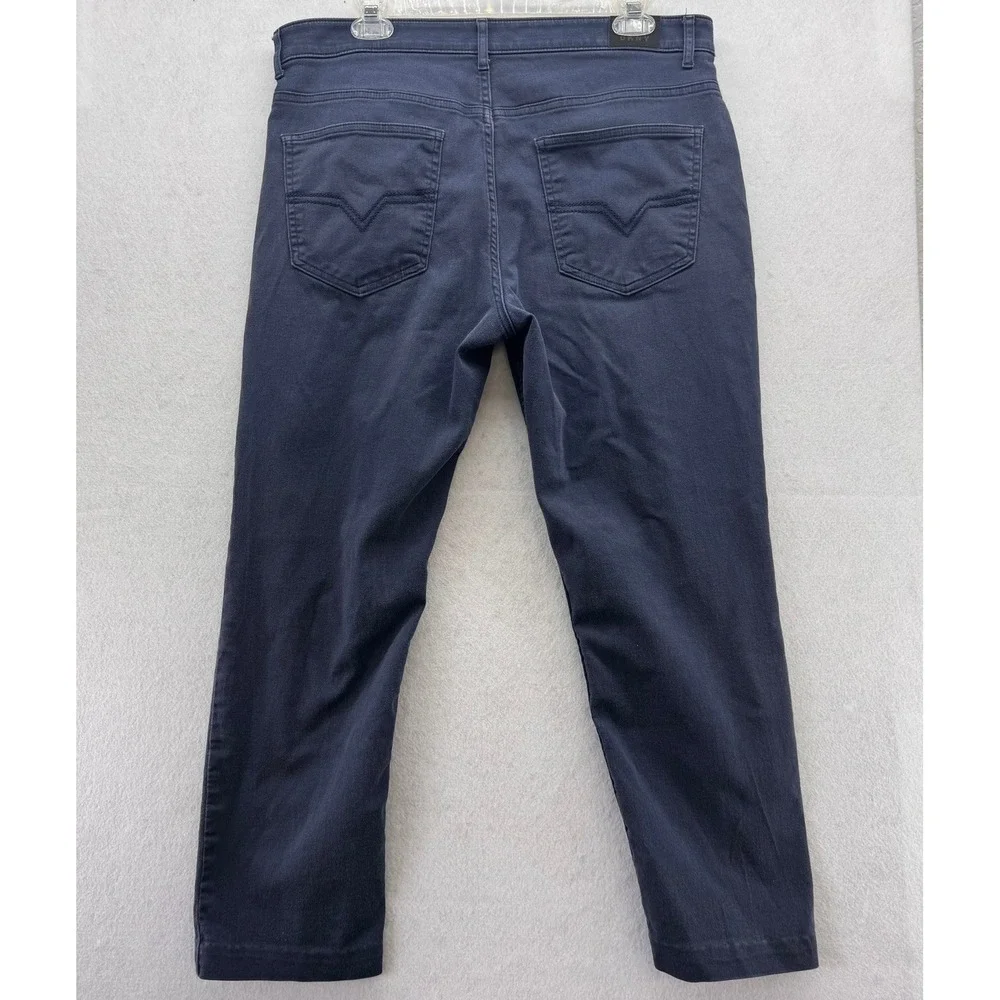 DKNY Slim Straight Chino Pants Mens Blue Casual Comfort Stretch W34 L30‎